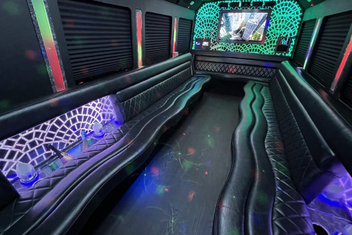 Farmington Hills Limo Bus Interior