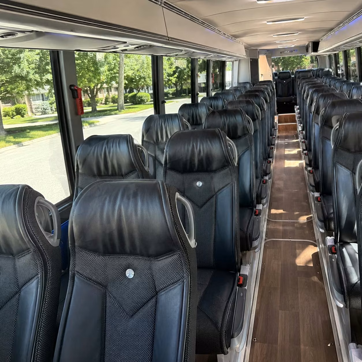 farmington hills charter bus rental interior